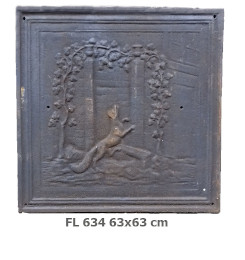 Plaque décorée de cheminée